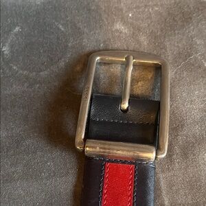 Gucci Black and Red Leather Belt